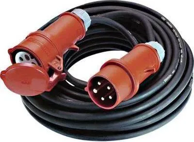 Produktbild von BACHMANN Extension 5G4mm² schwarz, H07RN-F CEE 16A rot 400V, 5 m