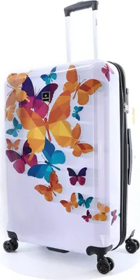 Produktbild von Saxoline Print Reise Koffer Rollen Trolley Bunt Schmetterling 78 cm groß Bowatex