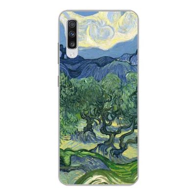 Produktbild von MuchoWow® Handyhülle Schutzhülle Hülle für Samsung Galaxy A70 Die Olivenbäume - Vincent van Gogh Silikon Softcase Handy Hülle - Schutzhaube