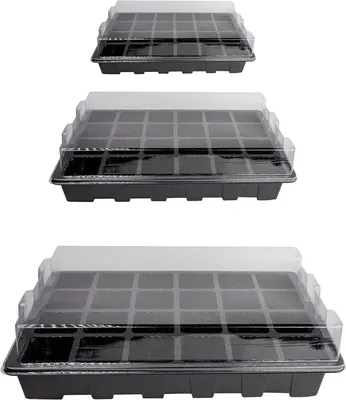 Imagen del producto de Juego de 10 bandejas de cultivo con cubierta húmeda para plántulas