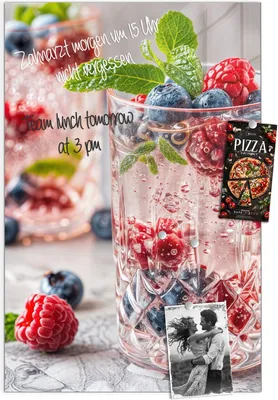 Produktbild von Magnettafel 40x60cm Pinnwand Whiteboard beschreibbar - Cocktail Beeren