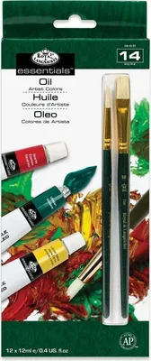 Image de Royal & Langnickel OIL12 Set de peintures à l'huile 12 x 12 ml 14 pcs