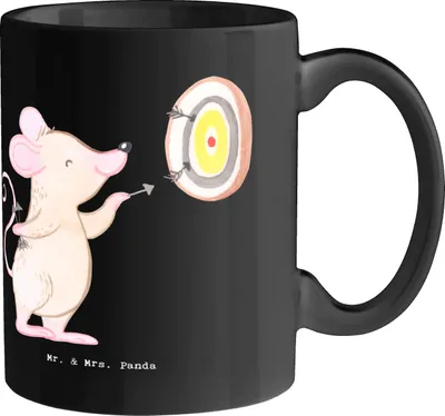 Produktbild von Mr. & Mrs. Panda Kaffeetasse Beste Darts Trainerin - Schwarz - Geschenk, Kaffeebecher, Einzigartige Geschenke, Sportart, Sportarten, erfolgreiche, Becher, Inspiration