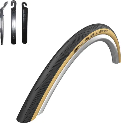 Produktbild von 1 x Schwalbe HS471 Lugano 2 28" Rennradreifen Schwarz/Classic 700 x 25C (25-622) inkl. 3 Reifenheber