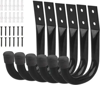 Produktbild von Famanu Garagehaken Set - 6 schwere Haken für Werkzeuge, Fahrräder und Organisation