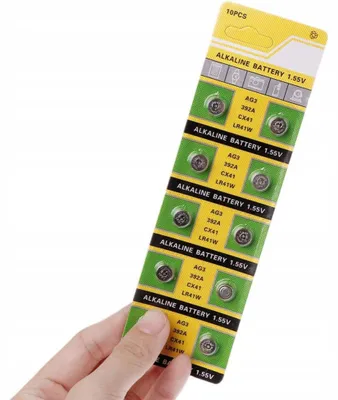 Immagine prodotto di Batterie alcaline AG3 / LR41, 1,55V, 10 pezzi in blister