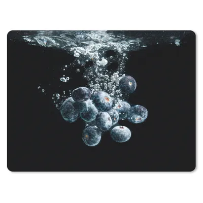 Produktbild von MuchoWow® Mauspad Mousepad Blaubeeren - Obst - Beeren - Stillleben - Wasser - Schwarz 23x19 cm - Mousepads - Maus Mat - Pad - Mausunterlage - Schreibtischunterlage - Mauspad