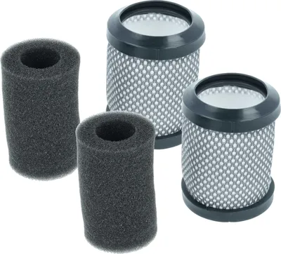 Produktbild von vhbw 2x Staubsaugerfilter kompatibel mit Hoover HF122BPT011, HF122DPT011, HF122CAR011, HF122EN011, HF122AH011 Staubsauger - Abluftfilter Grau