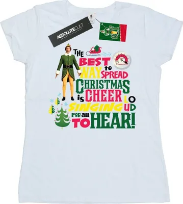 Produktbild von Elf - "Christmas Cheer" T-Shirt für Damen BI19026 (L) (Weiß)