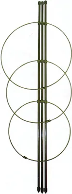 Produktbild von PROREGAL Pflanzstab 090cm, PVC beschichtet, 4 Stück Kreise, 30, 28, 26, 22cm