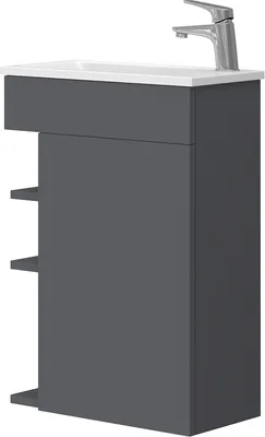 Produktbild von Waschbeckenunterschrank Vicco Amadeo Anthrazit 2 Teile, mit Waschbecken, Model 43358