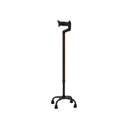 Produktbild von Höhenverstellbarer Vierfuß-Gehstock, rutschfest, bis 130kg, leicht, 65–75cm, Seniorenhilfe