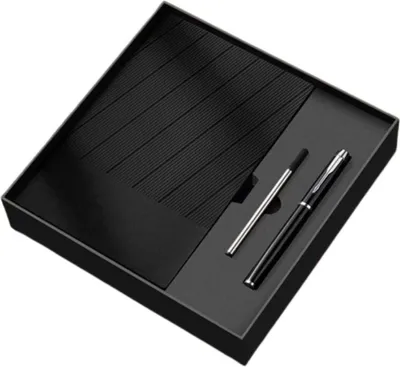 Immagine prodotto di INF Quaderno A5 in Finto cuoio - 360 Pagine, Carta Spessa, con Penna e Ricarica Nero