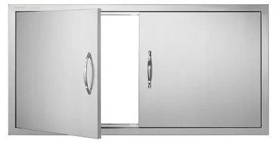 Obrázok produktu pre Dvierka na prístup k grilovaciemu ostrovčeku, dvere do vonkajšej kuchyne, nerezová oceľ, rozmery 1067 x 534 mm