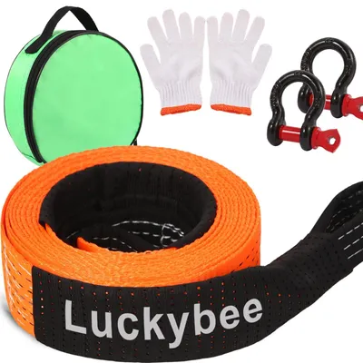 Image de Solidchoice - Kit de sangles de levage robustes, avec une capacité de traction de 10 tonnes et une sacoche de rangement
