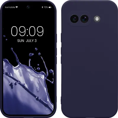 Obrázek produktu pro kwmobile pouzdro na mobilní telefon kompatibilní s Google Pixel 9a - Pouzdro na mobilní telefon z měkkého silikonu v barvě Deep Ocean