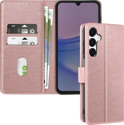 Produktbild von Avizar, Kunstlederetui mit Standfunktion Samsung Galaxy A16, Champagnerrosa
