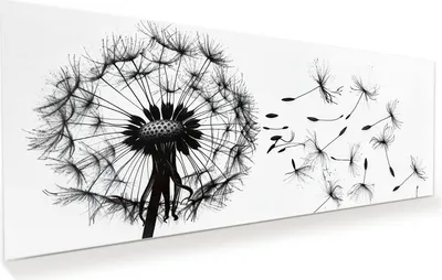 Produktbild von Glasbild 150x60cm in XXL für Wohnzimmer, Schlafzimmer Motiv Pusteblume