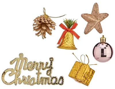 Weihnachtsdeko-Set Gold 30x20x8 cm, 1 Stück