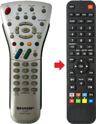 Produktbild von Fernbedienung passend für SHARP GA323WJSA | LC-32GA5E | LC26GA5E