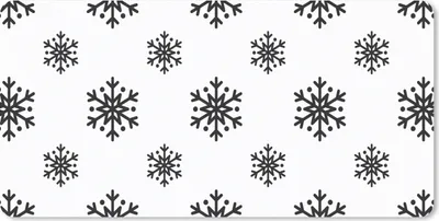 Produktbild von MuchoWow® Schreibtischunterlage Schneeflocke - Winter - Schwarz - Weiß - Muster 80x40 cm - XXL Mauspad - Gaming Mauspad