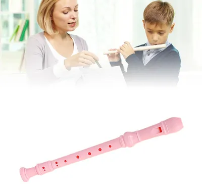 Obrázek produktu pro 8-otvorová sopránová flétna, flageolet, pláčkový nástroj, pro děti, růžová