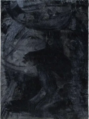 Produktbild von Teppich aus Polyester, einfarbig, 120x160, dunkelgrau