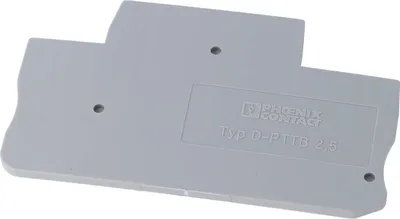 Produktbild von Phoenix Contact Abschlussdeckel D-PTTB 2,5 Farbe grau, Werkstoff Polyamid (PA) passend für Doppelstockklemme PTTB 2,5 -