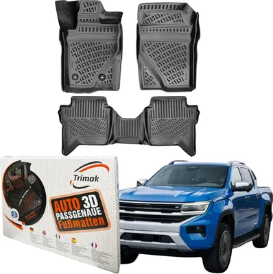 Produktbild von Trimak Autofußmatten kompatibel mit VW Amarok 2.Gen ab 2023 Auto Allwetter Gummimatten