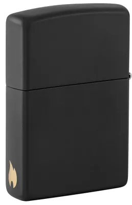 Produktbild von ZIPPO - Zippo Flammenmotiv - Black Matte Schwarz Sturmfeuerzeug nachfüllbar Benzin 60006276