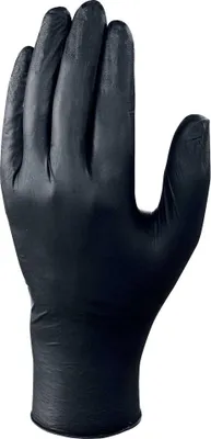 Image de Gant Jetable En Nitrile Noir T.8/9 Ambidextre Boîte De 100 - Delta Plus