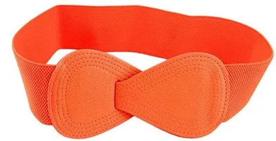 Productafbeelding van Elastische riem voor dames - Elastische tailleband - Brede, elastische riem - Retro-stijl - Geschikt voor een tailleomvang van 66-85 cm - Kunstleer, 68 cm lang