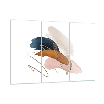 Produktbild von Bilder auf glas - 3 Teile - Die Farben Abstraktion Stück - 165x110cm - Glasbilder - Wandbilder - Bilder - Wanddekoration aus Glas - Glas Bilder - Wandbild auf Glas - GCE165x110-5100