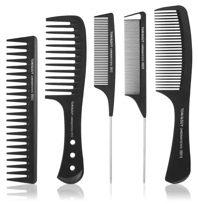 Produktbild von 5er HaarKamm Set Profi Friseur Antistatischer Zahnkamm für Männer Frauen