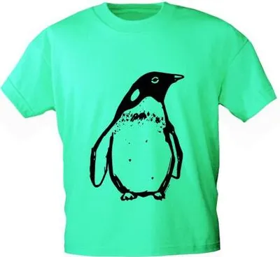 Produktbild von Kinder T-Shirt mit Print - Pinguin - in 2 Farben - 12448 - Gr. 86-164 Color -  Größe - 110/116