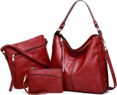 Produktbild von Pahajim Handtaschen und Geldbörsen Set Damen Kunstleder 3-teilig