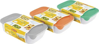 Zdjęcie produktu dla Zestaw 3 pojemników na żywność F&G 2L 1L 0.5L