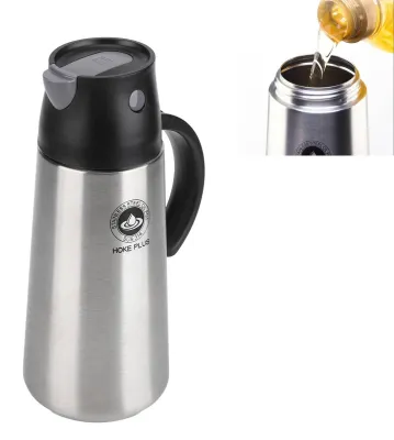 Produktbild von Öldispenser 750 ml - Edelstahl - Ölflasche - Dekanter - Behälter - Küche - Ölbehälter
