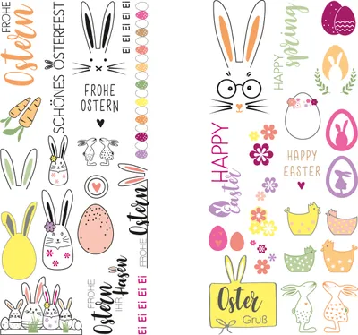 Produktbild von Transferfolie "Frohe Ostern", 2 Blatt