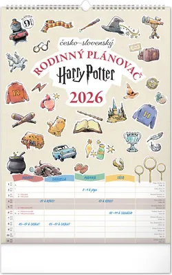 Zdjęcie produktu dla Notique Kalendarz ścienny Kalendarz rodzinny Harry Potter 2026, 33 x 46 cm