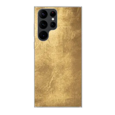 Produktbild von MuchoWow® Handyhülle Schutzhülle Hülle für Samsung Galaxy S22 Ultra Licht fällt auf eine goldene Wand Silikon Softcase Handy Hülle - Abbildung