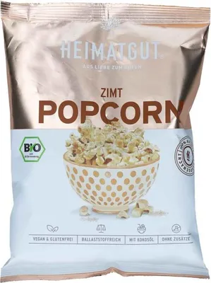 Produktbild von Heimatgut Popcorn Zimt Aus Liebe zum Guten idealer Knabberspaß 30g