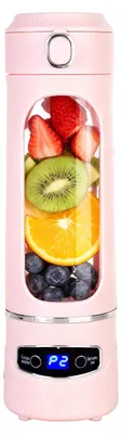 Produktbild von Tragbarer Smoothie-Mixer 600 ml – Wireless Mixer für Shakes, Smoothies & Saft, USB Aufladung, Kabellos