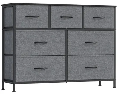 Produktbild von SONGMICS Kommode, Schrank, 7 Stoffschubladen, für Schlafzimmer, Flur, Wohnzimmer, grau