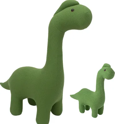Produktbild von Crochetts Set aus 2 Dinosaurier-Kuscheltieren aus Baumwolle (Groß + Mini) PLTR01LTM02