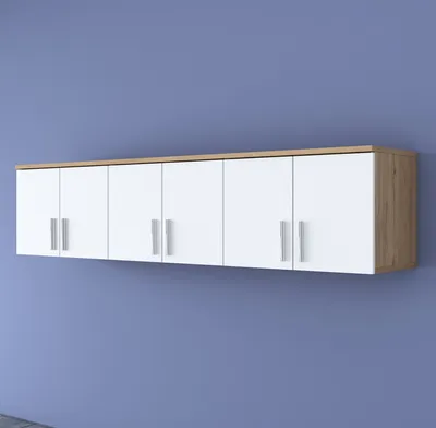 Produktbild von Skye Decor, Moderne Wandregal in Walnuss und Weiß, 180 x 41,4 x 37,5 cm | 100% melaminbeschichtete E1-Qualitätspanplatte, 18 mm dick | Stilvolles und funktionales Design für Ihr Zuhause.