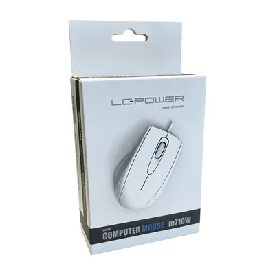 Zdjęcie produktu dla LC-Power LC-M710W, Po prawej stronie, Optyczny, USB Typu-A, 800 DPI, Biały