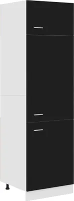 Produktbild von vidaXL Kühlumbauschrank Lyon Schwarz 60x57x207 cm Holzwerkstoff