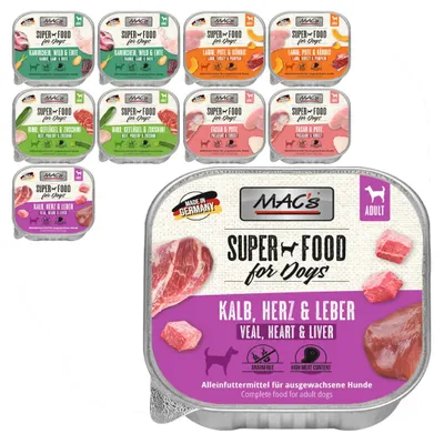 Zdjęcie produktu dla MAC's Dog Bezzbożowa Mokra Karma Dla Psa Tacka 10x150g Mix 5 Smaków