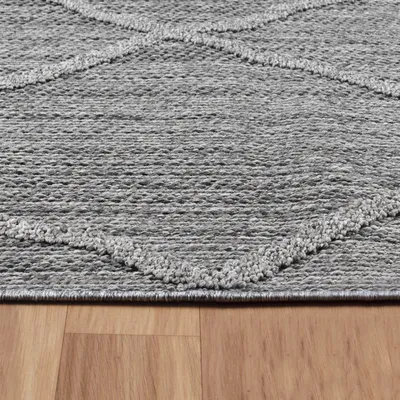 Produktbild von Outdoor Teppich Piero Läufer, Farbe: Grau, Größe:80x250 cm